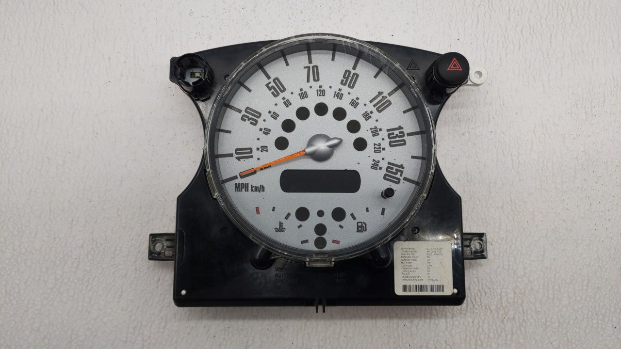 2006 Mini Cooper Instrument Cluster Speedometer Gauges P/N:6211-6966501 6211-6972078, 6978320, 6936284 Fits OEM Used Auto Pa