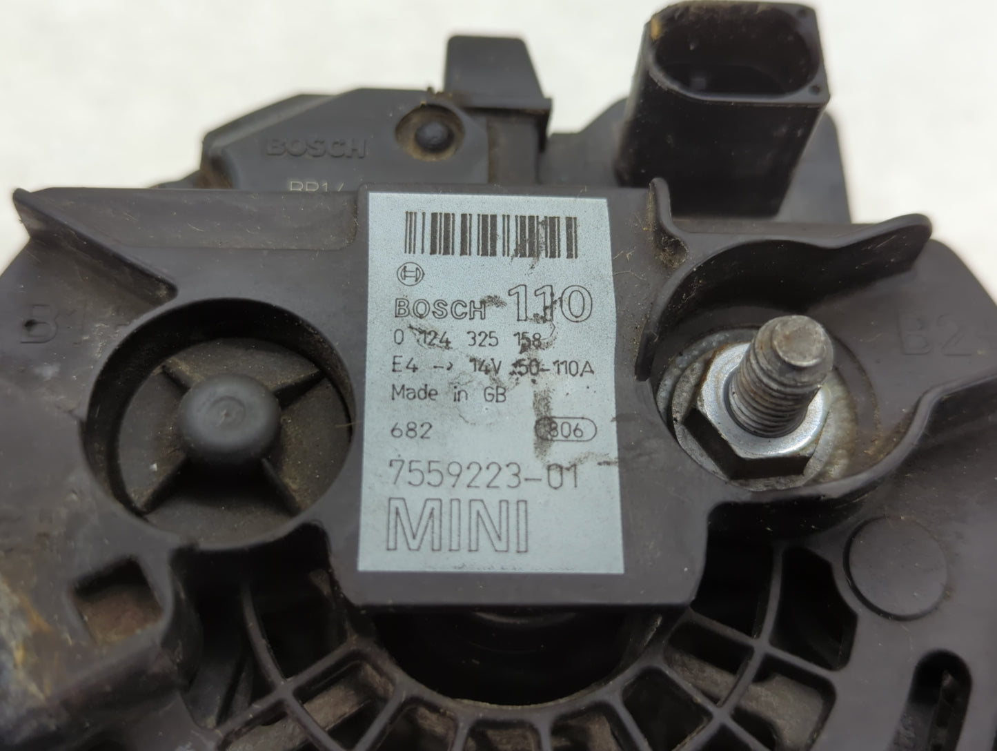 2008 Mini Cooper Alternator Replacement Generator Charging Assembly Engine OEM P/N:7559223-01 Fits OEM Used Auto Parts - Oem