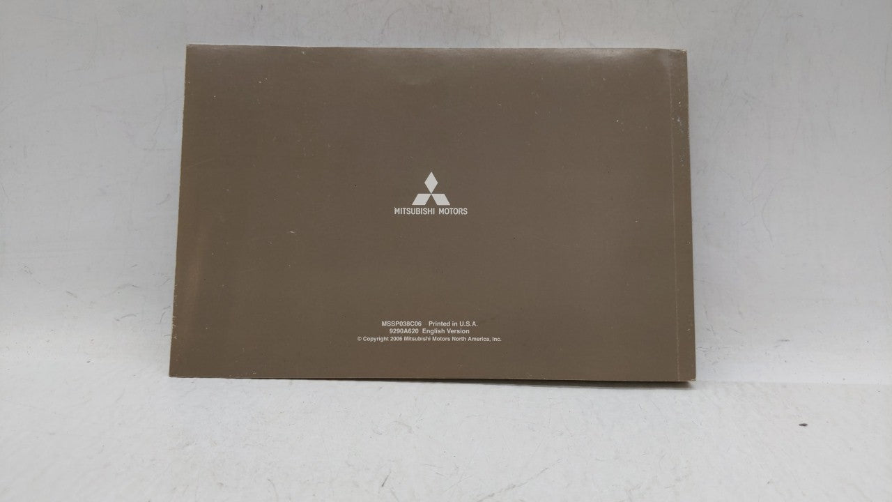 2006 Mitsubishi Endeavor Owners Manual Book Guide OEM Used Auto Parts - Oemusedautoparts1.com