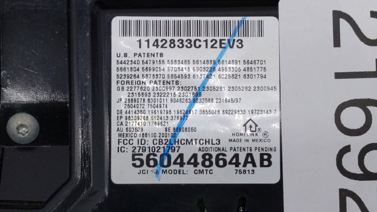 2006 Mitsubishi Raider Overhead Console W/rear Climate Control Beige - Oemusedautoparts1.com