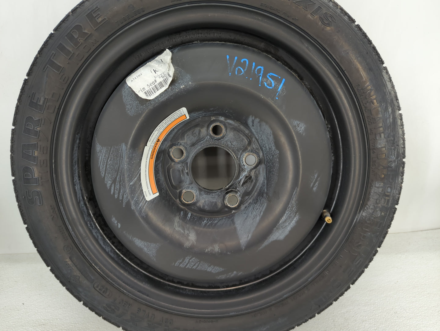 2002-2022 Nissan Altima Spare Donut Tire Wheel Rim Oem - Oemusedautoparts1.com