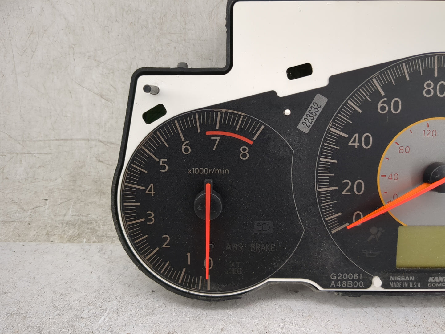 2006 Nissan Altima Instrument Cluster Speedometer Gauges P/N:G20061 A48B00 Miles: Fits OEM Used Auto Parts - Oemusedautopart