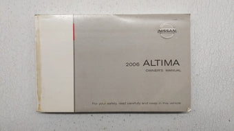 compare product 2006 Nissan Altima Owners Manual Book Guide P/N:OM6E-0L31U0 OEM Used Auto Parts