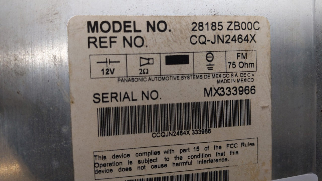 2005-2006 Nissan Altima Radio AM FM Cd Player Receiver Replacement P/N:28185 ZB10B 28185 ZB00B, 28185 ZB00C Fits Fits 2005 2