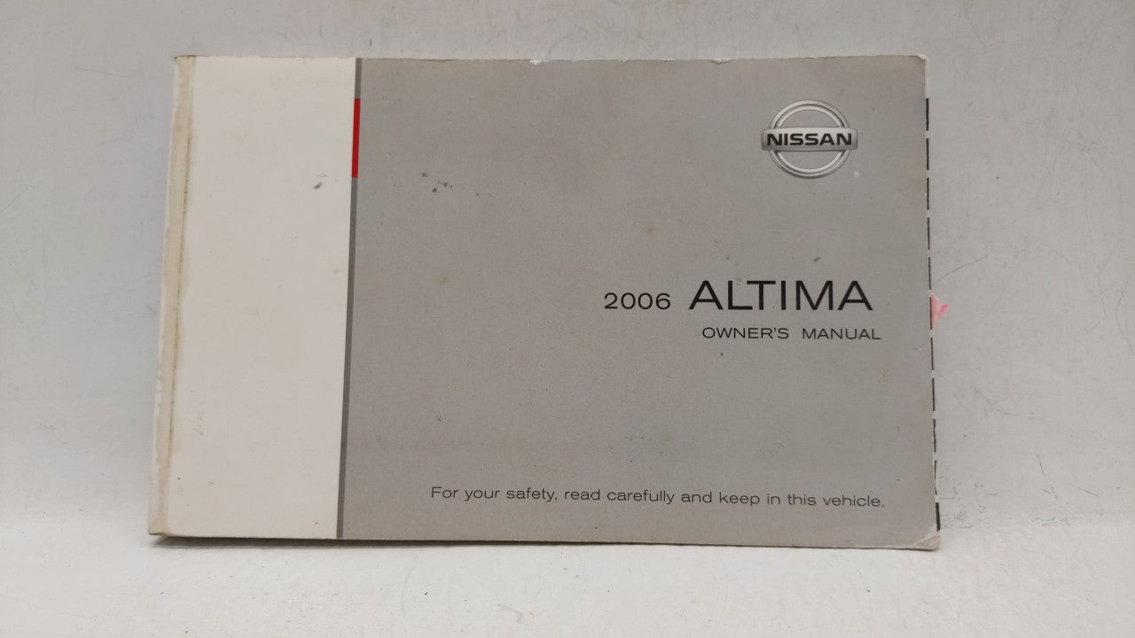 2006 Nissan Altima Owners Manual Book Guide OEM Used Auto Parts - Oemusedautoparts1.com