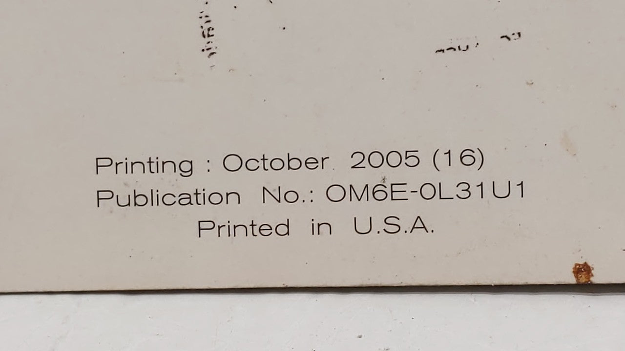 2006 Nissan Altima Owners Manual Book Guide OEM Used Auto Parts - Oemusedautoparts1.com