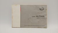 2006 Nissan Altima Owners Manual Book Guide OEM Used Auto Parts - Oemusedautoparts1.com