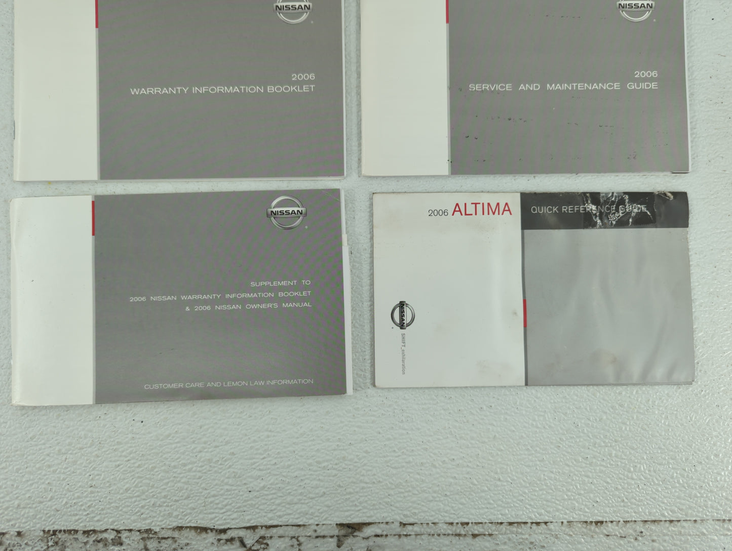 2006 Nissan Altima Owners Manual Book Guide OEM Used Auto Parts - Oemusedautoparts1.com