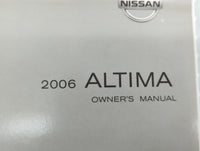 2006 Nissan Altima Owners Manual Book Guide OEM Used Auto Parts - Oemusedautoparts1.com