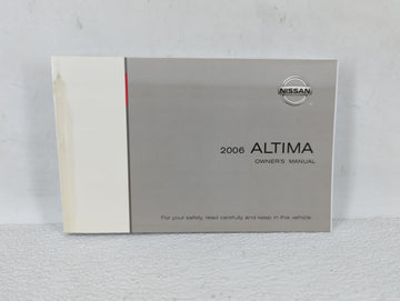 2006 Nissan Altima Owners Manual Book Guide OEM Used Auto Parts - Oemusedautoparts1.com
