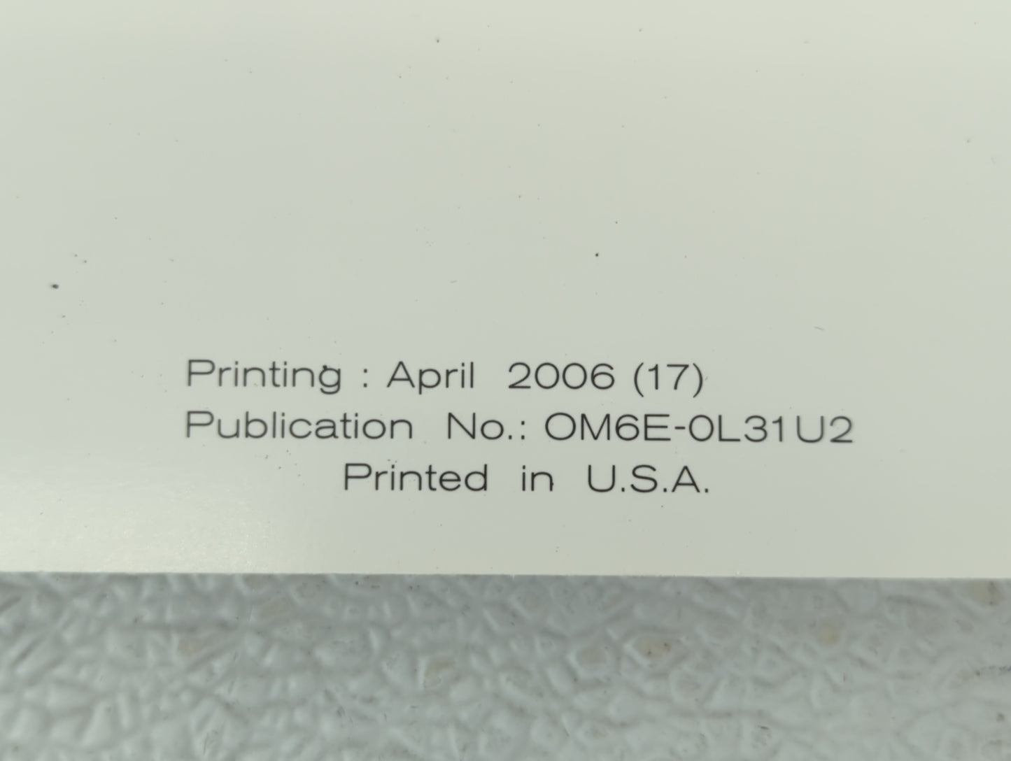 2006 Nissan Altima Owners Manual Book Guide OEM Used Auto Parts - Oemusedautoparts1.com
