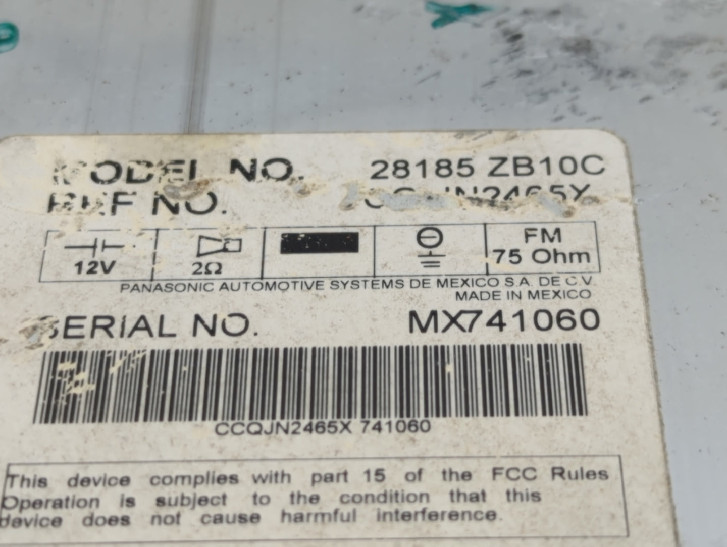 2005-2006 Nissan Altima Radio AM FM Cd Player Receiver Replacement P/N:28185 ZB10C 28185 ZB10B, 28185 ZB20C Fits Fits 2005 2
