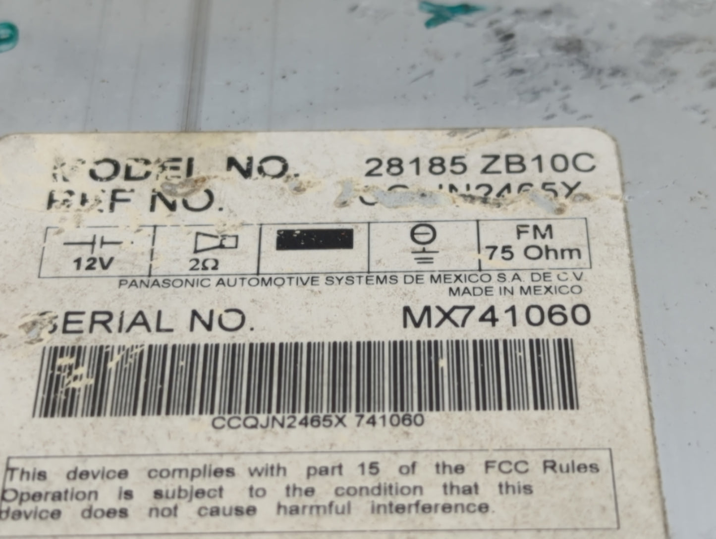 2005-2006 Nissan Altima Radio AM FM Cd Player Receiver Replacement P/N:28185 ZB10C 28185 ZB10B, 28185 ZB20C Fits Fits 2005 2
