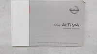 2006 Nissan Altima Owners Manual Book Guide OEM Used Auto Parts - Oemusedautoparts1.com