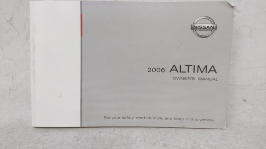 2006 Nissan Altima Owners Manual Book Guide OEM Used Auto Parts - Oemusedautoparts1.com