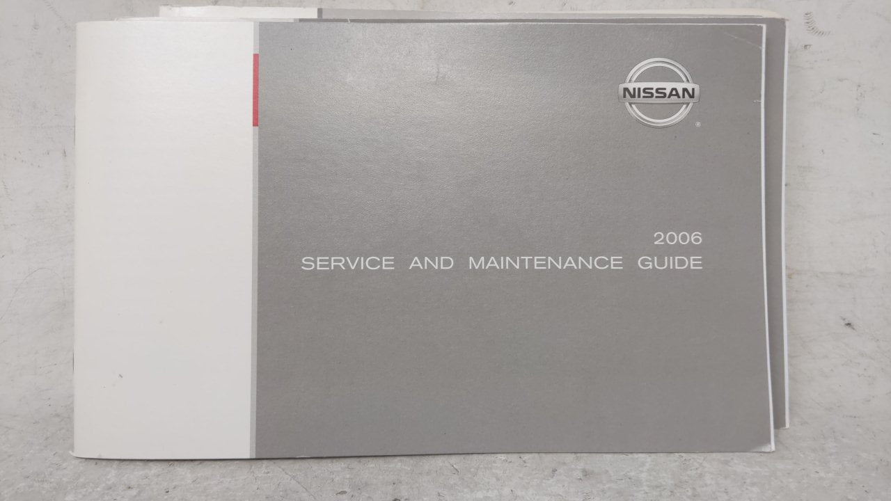 2006 Nissan Altima Owners Manual Book Guide OEM Used Auto Parts - Oemusedautoparts1.com