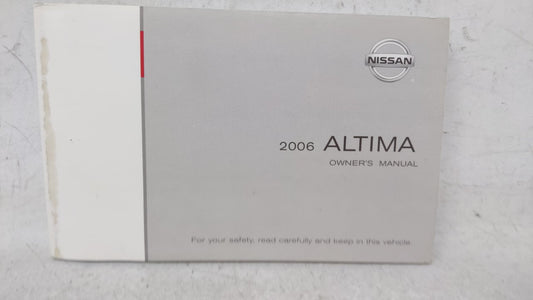 2006 Nissan Altima Owners Manual Book Guide OEM Used Auto Parts - Oemusedautoparts1.com