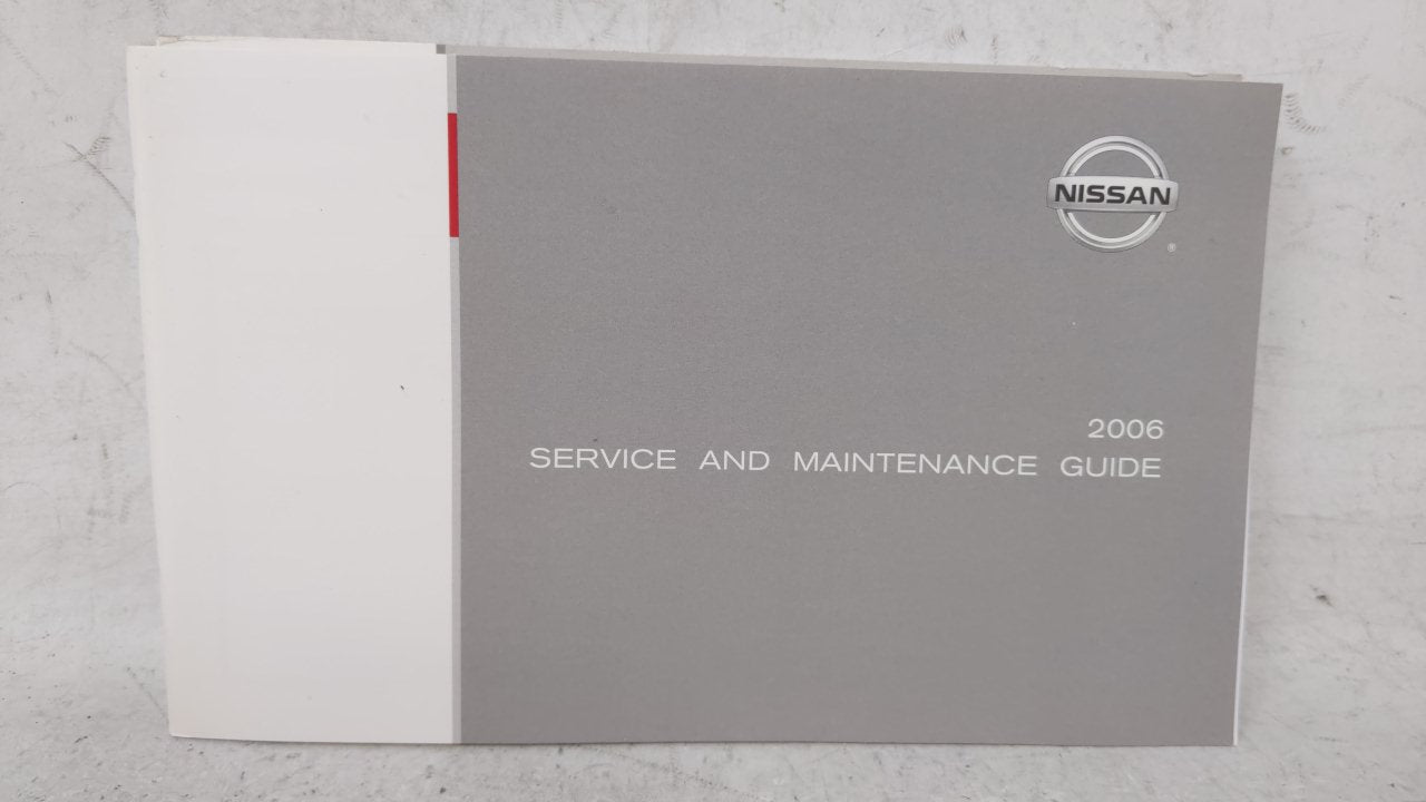 2006 Nissan Altima Owners Manual Book Guide OEM Used Auto Parts - Oemusedautoparts1.com