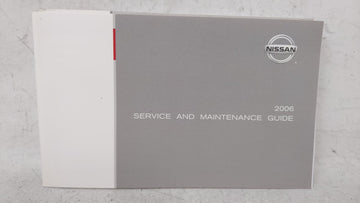 2006 Nissan Altima Owners Manual Book Guide OEM Used Auto Parts
