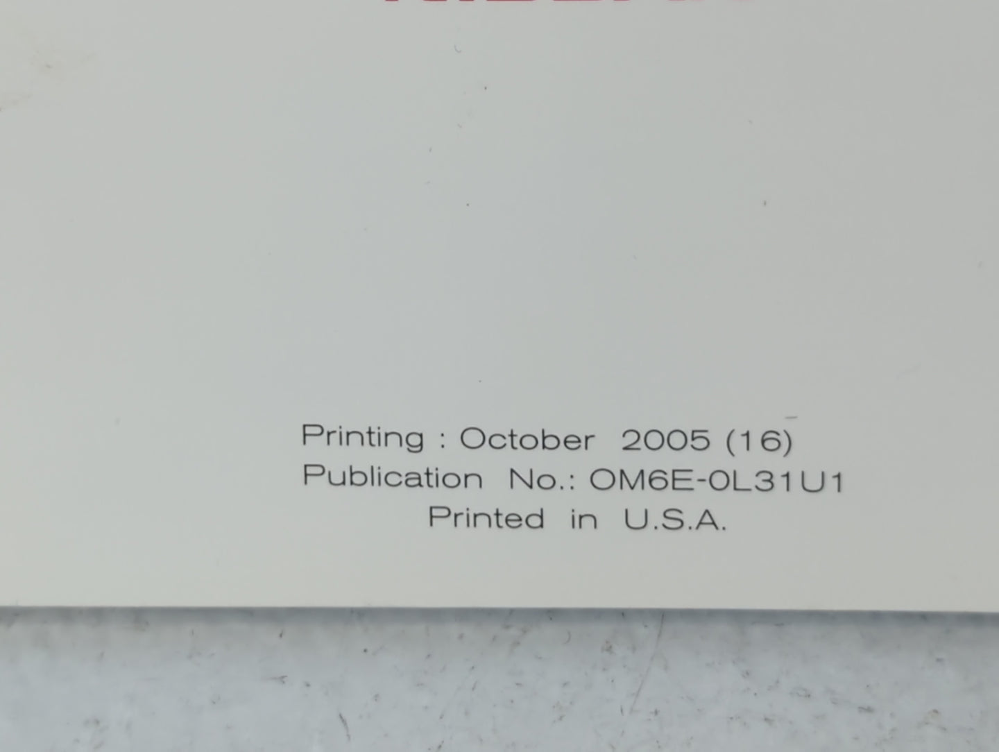 2006 Nissan Altima Owners Manual Book Guide P/N:OM6E-OL31U1 OEM Used Auto Parts - Oemusedautoparts1.com