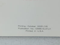 2006 Nissan Altima Owners Manual Book Guide P/N:OM6E-OL31U1 OEM Used Auto Parts - Oemusedautoparts1.com