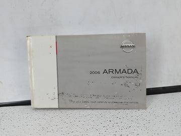 2006 Nissan Armada Owners Manual Book Guide OEM Used Auto Parts - Oemusedautoparts1.com