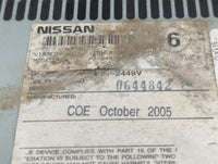2005-2008 Nissan Frontier Radio AM FM Cd Player Receiver Replacement Fits Fits 2005 2006 2007 2008 OEM Used Auto Parts - Oem