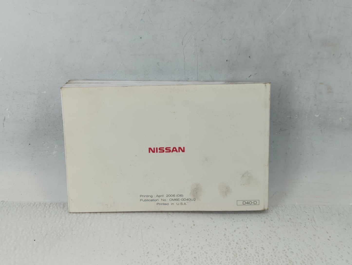 2006 Nissan Frontier Owners Manual Book Guide P/N:OM6E-0D40U2 OEM Used Auto Parts - Oemusedautoparts1.com