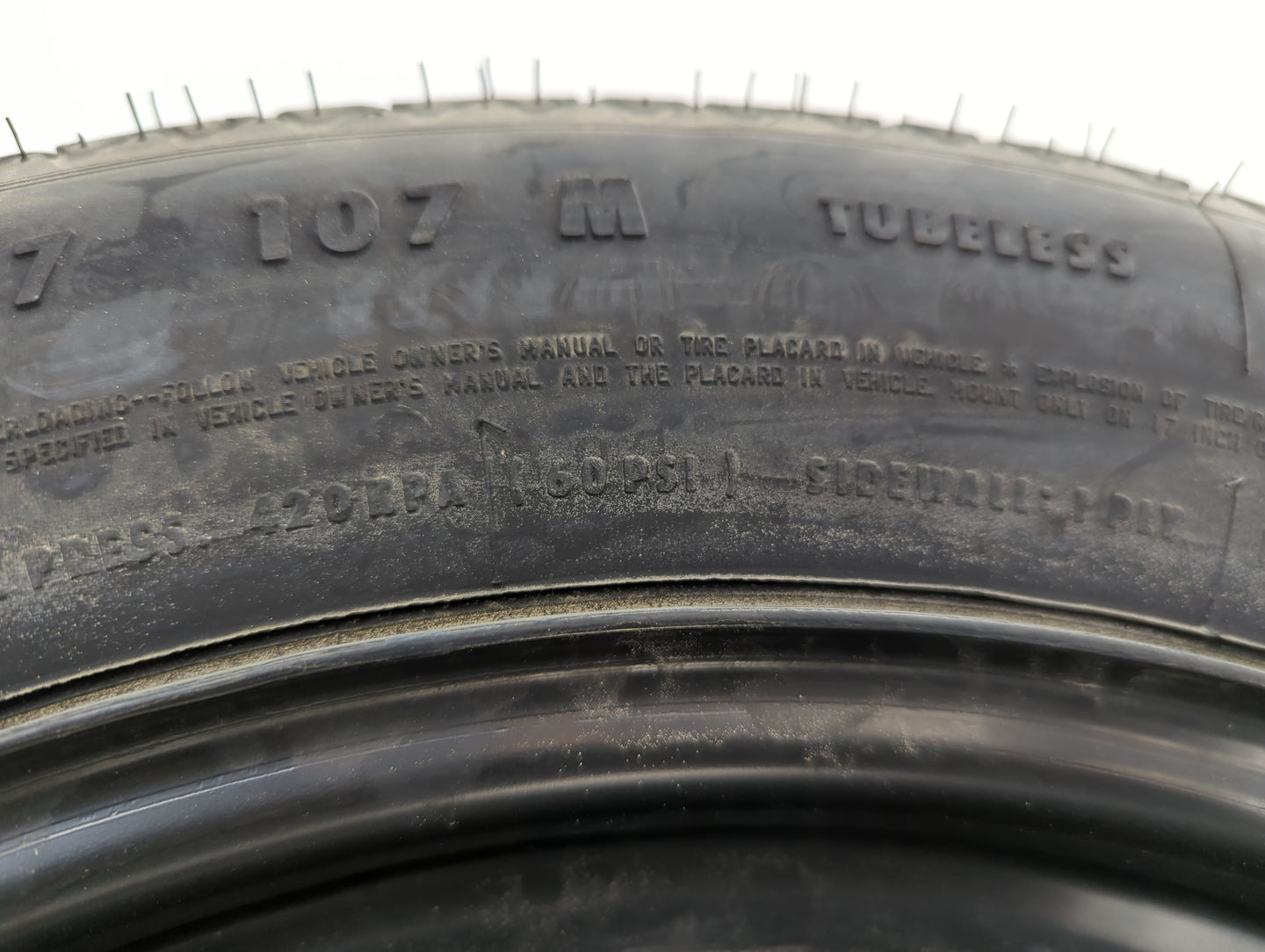 2004-2022 Nissan Maxima Spare Donut Tire Wheel Rim Oem - Oemusedautoparts1.com