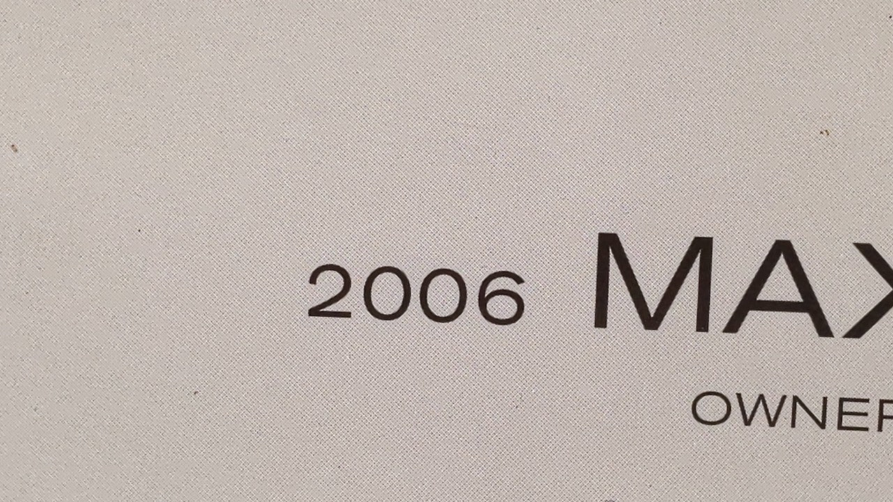 2006 Nissan Maxima Owners Manual Book Guide OEM Used Auto Parts - Oemusedautoparts1.com