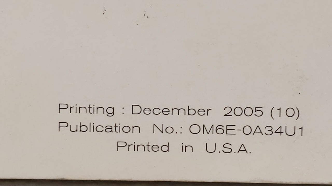 2006 Nissan Maxima Owners Manual Book Guide OEM Used Auto Parts - Oemusedautoparts1.com