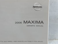 2006 Nissan Maxima Owners Manual Book Guide P/N:OM6E-0A34U1 OEM Used Auto Parts - Oemusedautoparts1.com