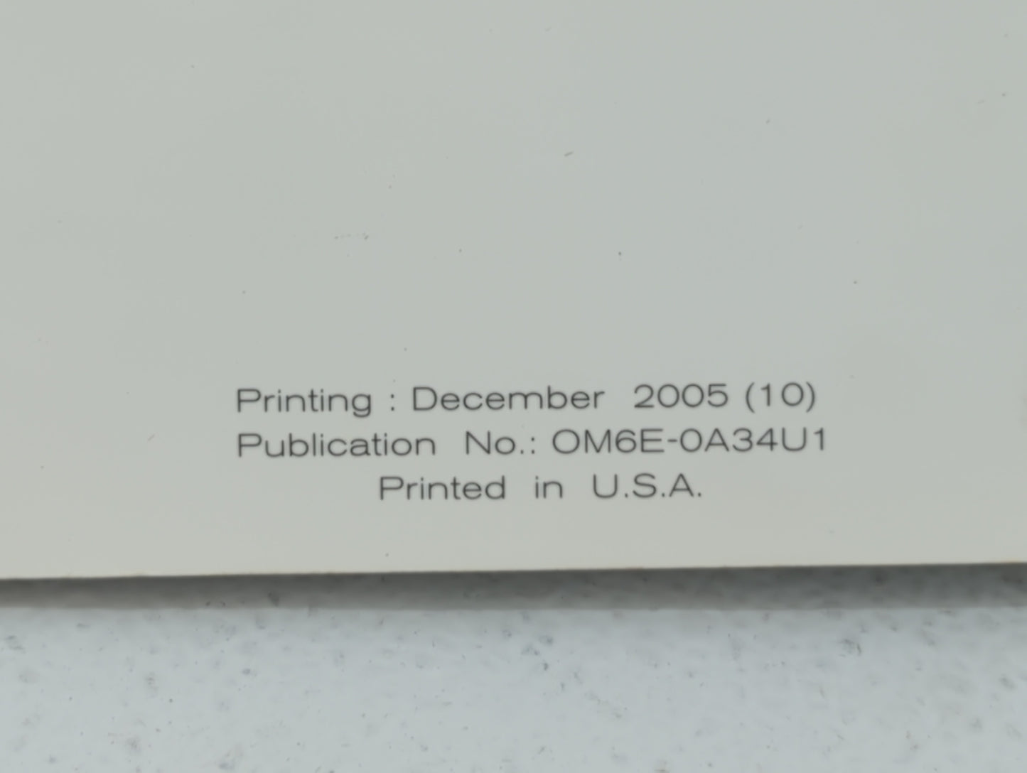 2006 Nissan Maxima Owners Manual Book Guide P/N:OM6E-0A34U1 OEM Used Auto Parts - Oemusedautoparts1.com