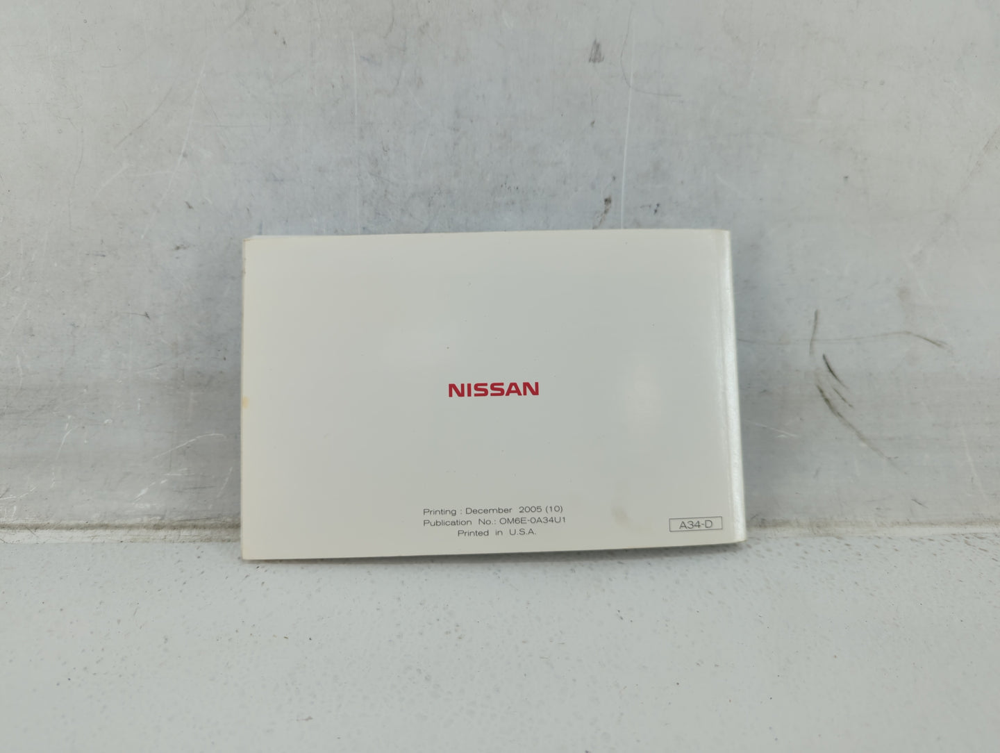 2006 Nissan Maxima Owners Manual Book Guide P/N:OM6E-0A34U1 OEM Used Auto Parts - Oemusedautoparts1.com
