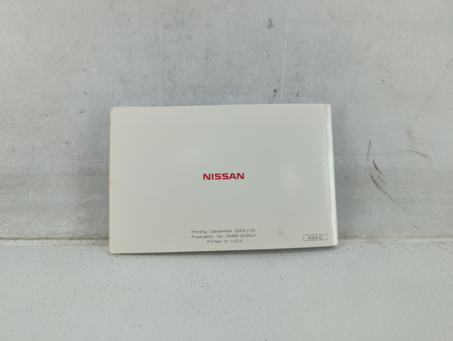 2006 Nissan Maxima Owners Manual Book Guide P/N:OM6E-0A34U1 OEM Used Auto Parts - Oemusedautoparts1.com