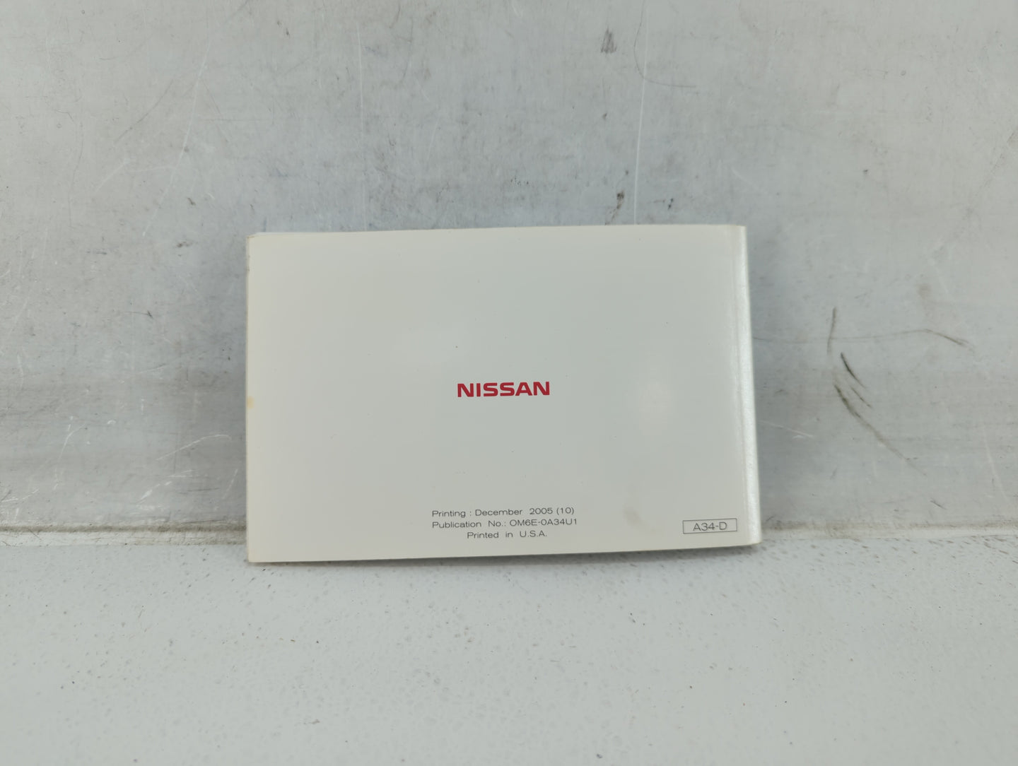 2006 Nissan Maxima Owners Manual Book Guide P/N:OM6E-0A34U1 OEM Used Auto Parts - Oemusedautoparts1.com