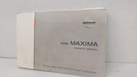 2006 Nissan Maxima Owners Manual Book Guide OEM Used Auto Parts - Oemusedautoparts1.com
