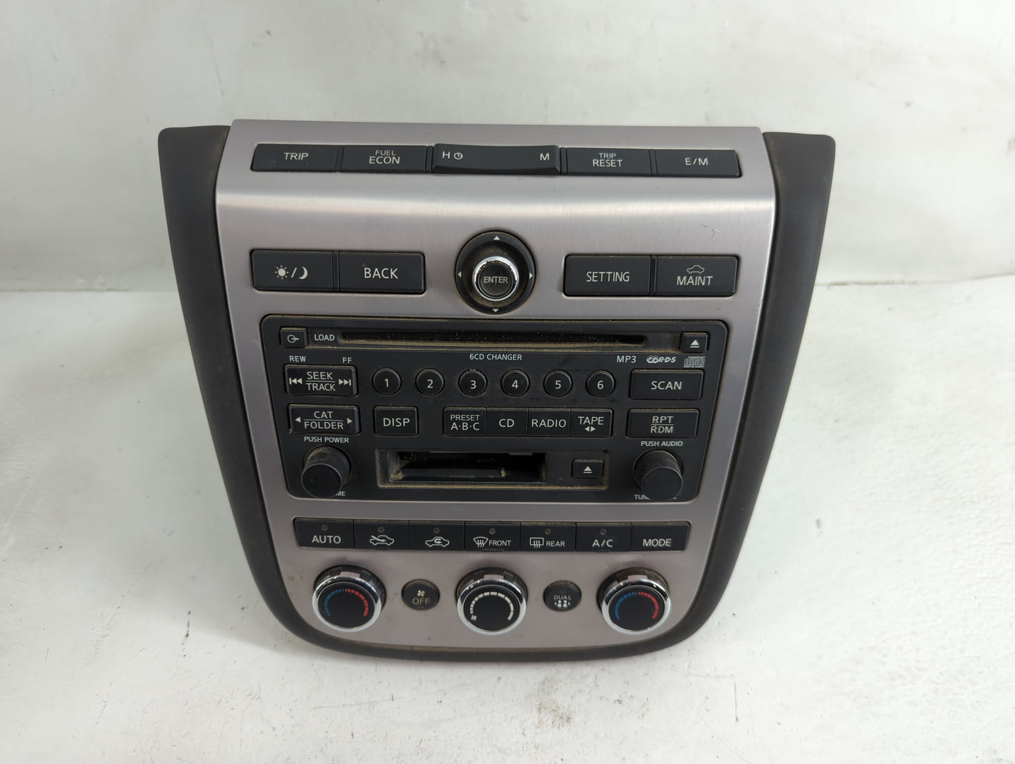 2006-2007 Nissan Murano Radio AM FM Cd Player Receiver Replacement P/N:28188 CC200 Fits Fits 2006 2007 OEM Used Auto Parts -
