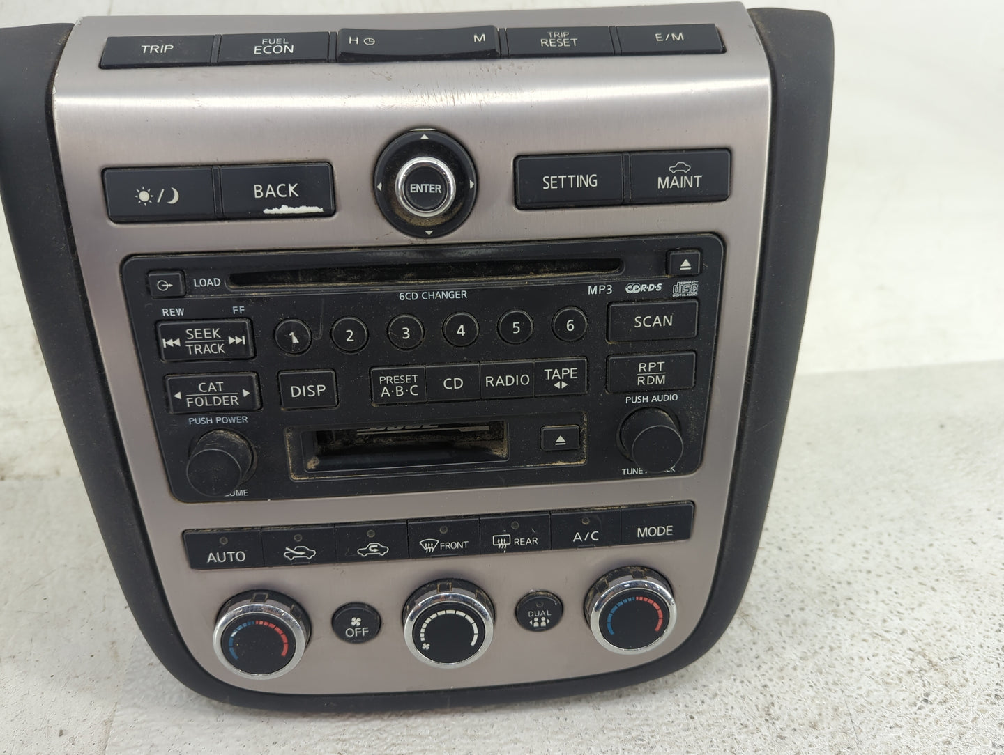 2006-2007 Nissan Murano Radio AM FM Cd Player Receiver Replacement P/N:28188 CC200 Fits Fits 2006 2007 OEM Used Auto Parts -