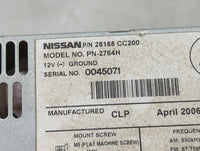 2006-2007 Nissan Murano Radio AM FM Cd Player Receiver Replacement P/N:28188CC200 PN-2764H Fits Fits 2006 2007 OEM Used Auto