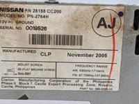 2006-2007 Nissan Murano Radio AM FM Cd Player Receiver Replacement P/N:28188CC200 PN-2764H Fits Fits 2006 2007 OEM Used Auto