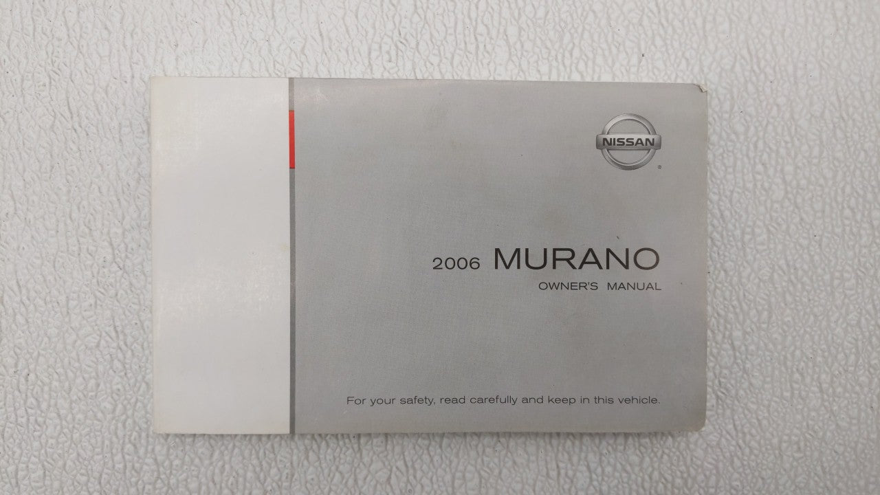 2006 Nissan Murano Owners Manual Book Guide OEM Used Auto Parts - Oemusedautoparts1.com