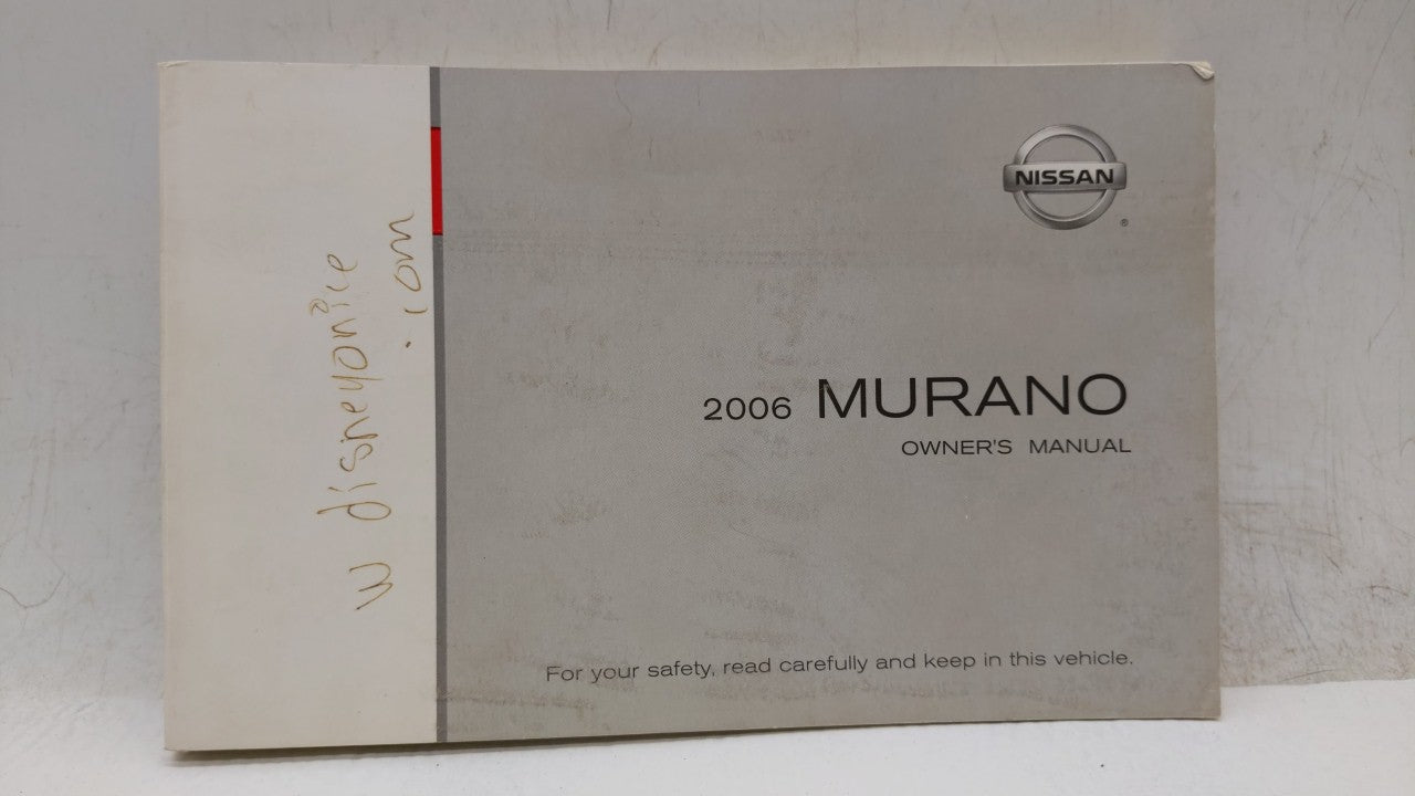 2006 Nissan Murano Owners Manual Book Guide OEM Used Auto Parts - Oemusedautoparts1.com