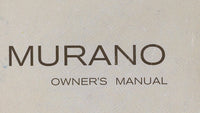 2006 Nissan Murano Owners Manual Book Guide OEM Used Auto Parts - Oemusedautoparts1.com