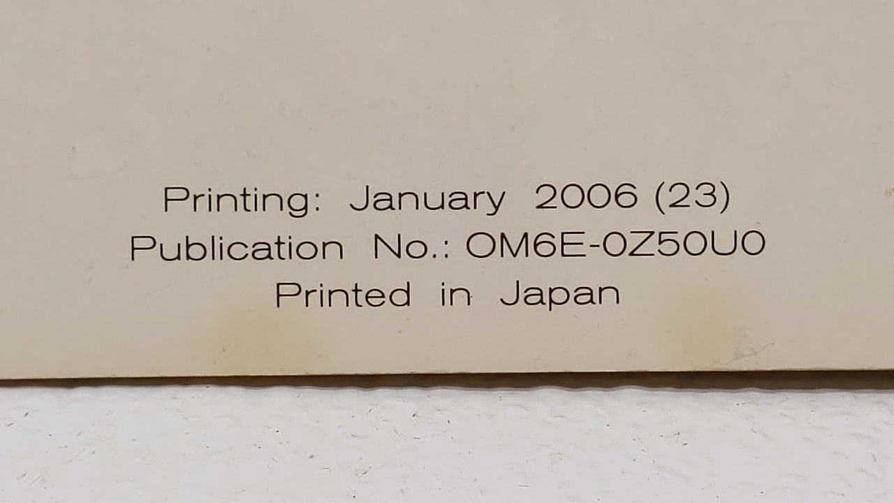 2006 Nissan Murano Owners Manual Book Guide OEM Used Auto Parts - Oemusedautoparts1.com