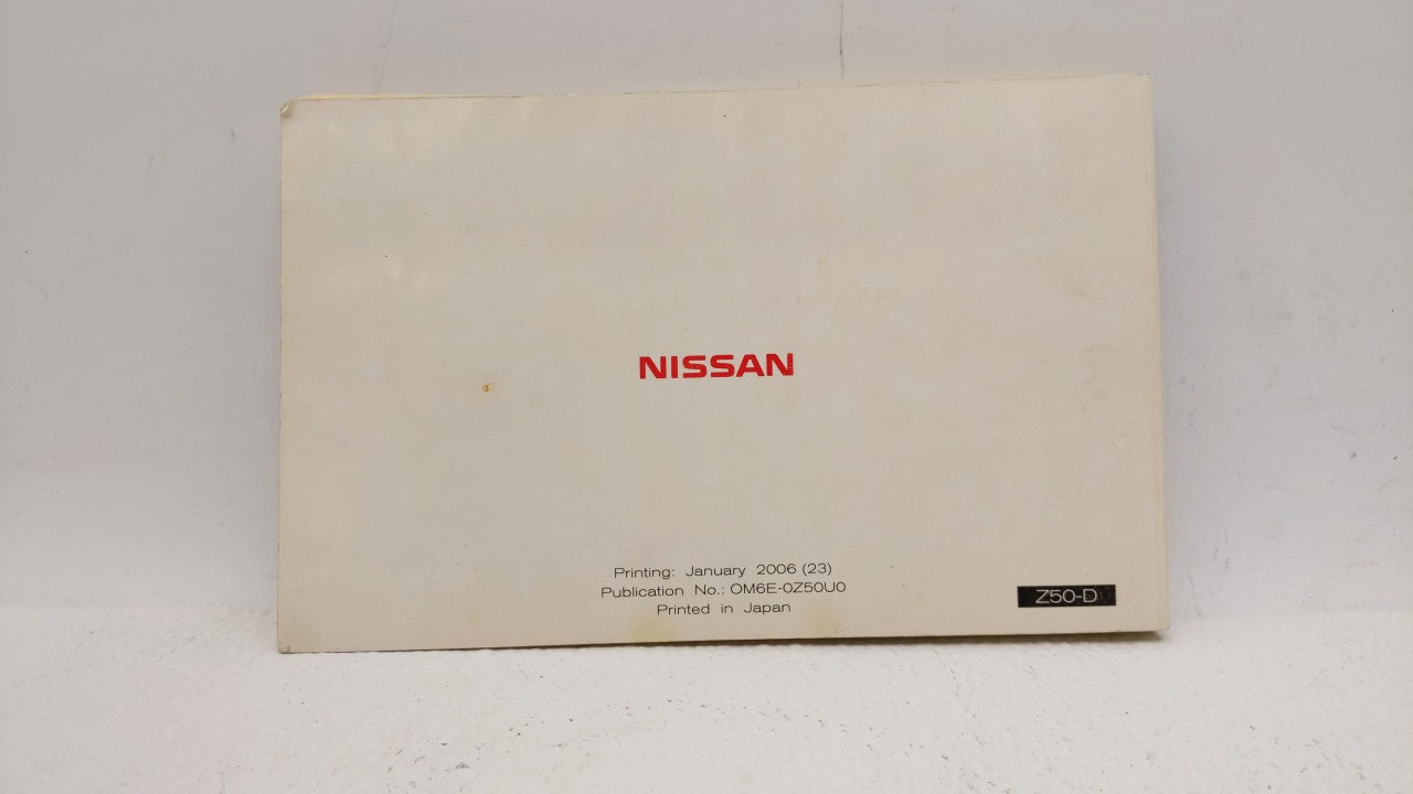 2006 Nissan Murano Owners Manual Book Guide OEM Used Auto Parts - Oemusedautoparts1.com