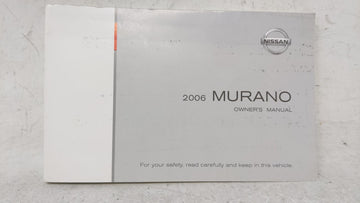 2006 Nissan Murano Owners Manual Book Guide OEM Used Auto Parts - Oemusedautoparts1.com