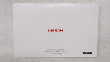 2006 Nissan Murano Owners Manual Book Guide OEM Used Auto Parts