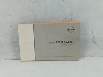 2006 Nissan Murano Owners Manual Book Guide P/N:OM6E 0Z50U0 OEM Used Auto Parts - Oemusedautoparts1.com