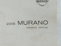 2006 Nissan Murano Owners Manual Book Guide P/N:OM6E 0Z50U0 OEM Used Auto Parts - Oemusedautoparts1.com